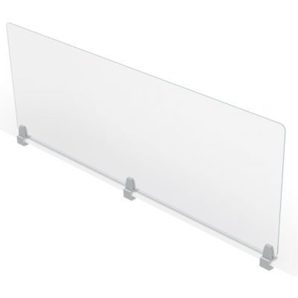 Mooreco MooreCo Clear Acrylic 24"H x 72"W Edge Clamp Acrylic Panel 4mm Thick 45261